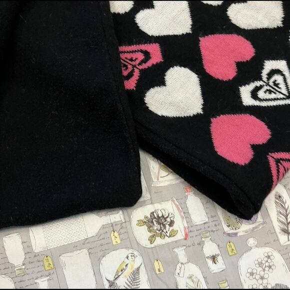 Y2k roxy heart print reversible scarf - Picture 4 of 6